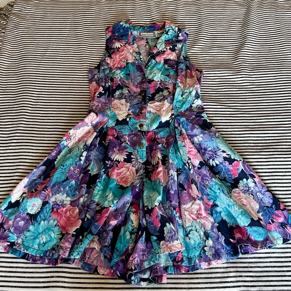 Just Class Floral Skirt Jumper Vintage